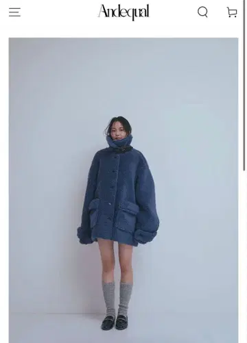 Andequal stand neck boa coat