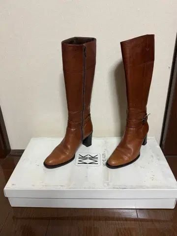 MICHEL KLEIN 브라운 롱 부츠 24cm 중고품