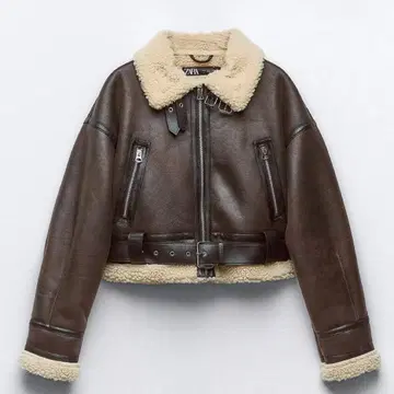 ZARA 더블 페이스 무스탕 코트