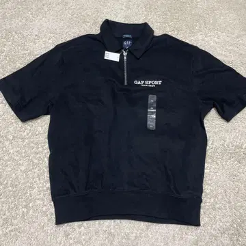 GAP SPORT 블랙 피케 셔츠