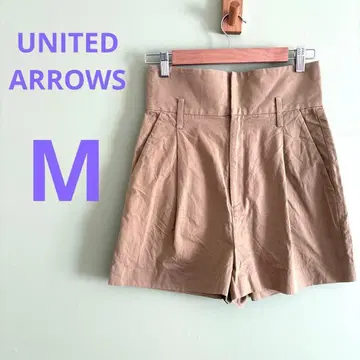 유나이티드 애로우즈 베이지 하이웨스트 숏팬츠 가우초 M