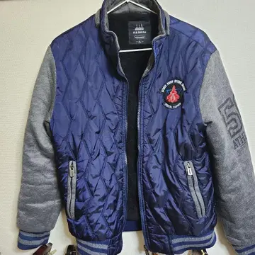 여성용 바시티 자켓 네이비/그레이