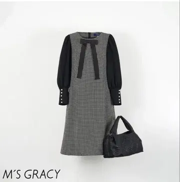 M'S GRACY 체크 무늬 원피스 38