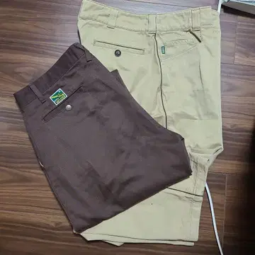 DELUXE 워크 팬츠 브라운 라인 치노 팬츠 세트