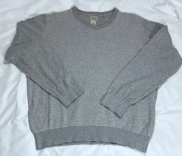 새상품급 L.L.Bean 엘엘빈 V넥 스웨터 XL 그레이 캐시미어 혼방