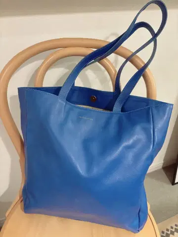 via Repubblica 파랑 가죽 토트백