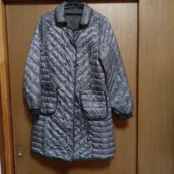 퀼팅 롱 다운 페더 자켓