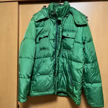 그린 컬러 후드 부착 다운 자켓 폴스미스