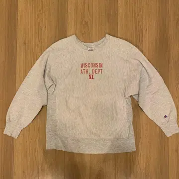 80s Champion 리버스 위브 위스콘신 맨투맨 L