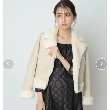 미사용 Rirandture 인조 모피 라이더 자켓