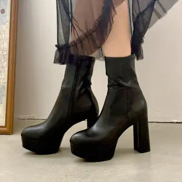 [ 2025AW 신상 ] [ R&E ] 플랫폼 시크 힐 숏부츠