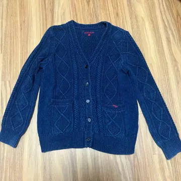 BLUE/BLUE 케이블 니트 스웨터 인디고 코튼