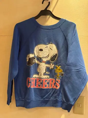 스누피 CHEERS 트레이닝복 파랑