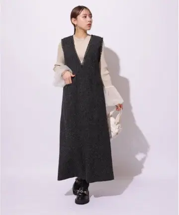 마이 스트라다 전후 2WAY 트위드 점프 스커트