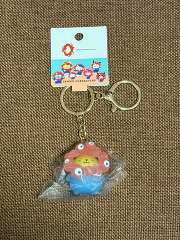 산리오 클리어 컬러 키링 미야쿠미야쿠 오사카 만박 폼폼푸딩