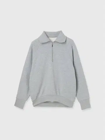 anuans 프론트 지퍼 맨투맨 그레이