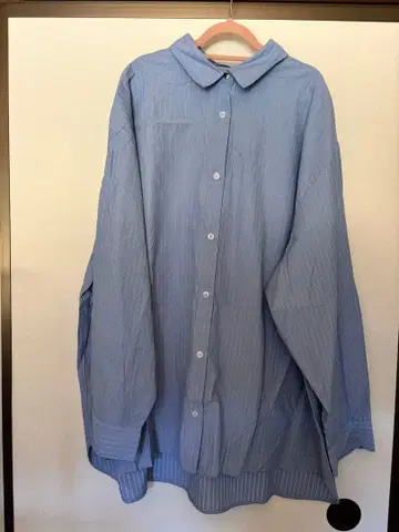 스트라이프 오버 사이즈 셔츠