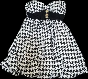 d.i.a. 슬리브리스 미니 원피스 하운드투스 체크 패턴