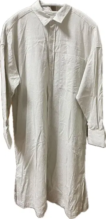 화이트 롱 셔츠 긴팔