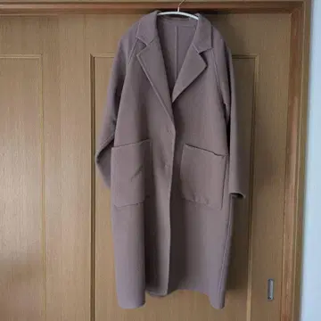 글로벌 워크 울 블렌드 베이지 롱 코트