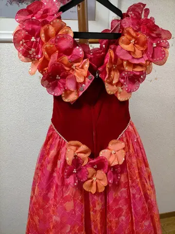 빨간색 계열 스테이지 드레스 컬러 드레스