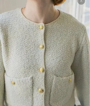 [ 미사용 새상품 ] Spick and Span 트위드 니트 가디건