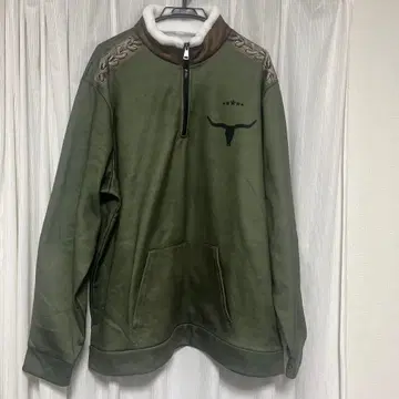 올리브 그린 플리스 자켓 XXXL 4L 남성용 남성 트레이닝복