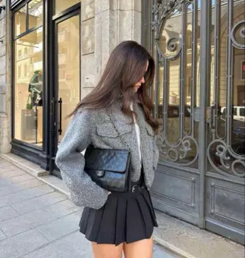 ZARA 부클레 크롭 자켓