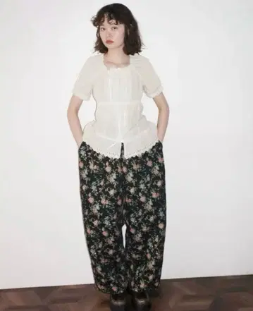 musubore 와플 와이드 팬츠