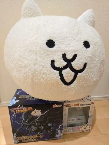 냥코 대전쟁 저금통 황수 가오우 다크 피규어 초 BIG 봉제 인형 세트