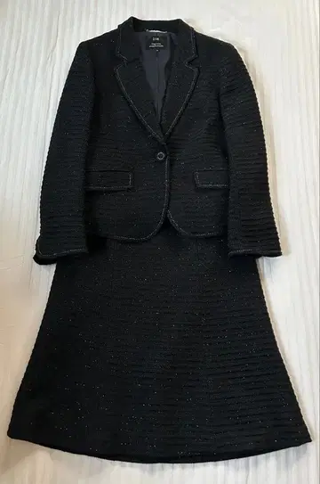 23구 세레모니 수트 트위드 라메 스커트 수트