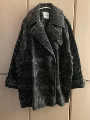 Spick & Span 체크 무늬 더블 브레스트 코트