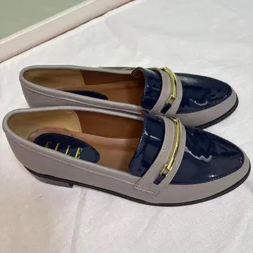 ELLE 네이비 그레이 로퍼