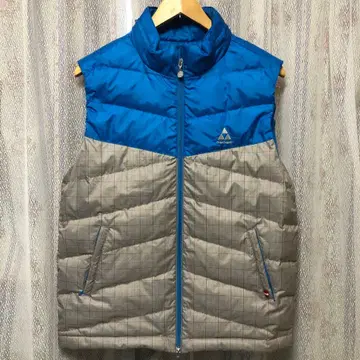 FISCHER 퀼팅 다운 베스트 파랑 그레이