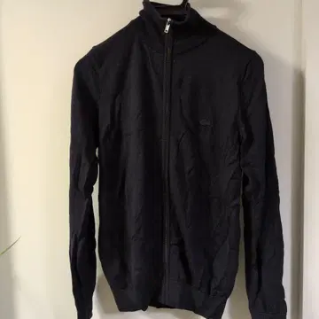 LACOSTE 다크 네이비 집업 스웨터 US XS