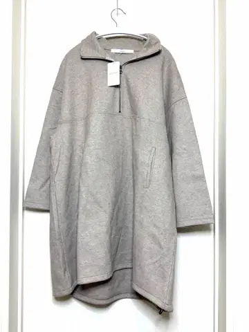 미사용 FRAMeWORK 베이지 하프 지퍼 트레이닝복 튜닉 칼라