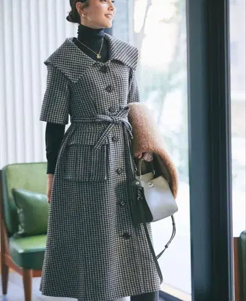 seven ten 체크 원피스 미사용 택 없음