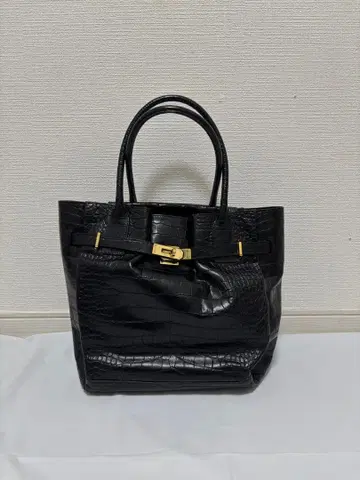 LEATHER JEWELS 악어가죽 백 블랙