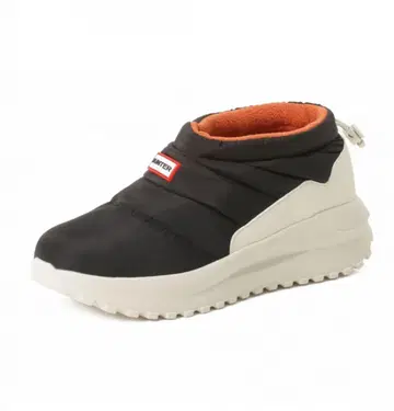 HUNTER 슬립온 부츠 블랙/오렌지