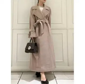 snidel 모카 스탠드 카라 코트