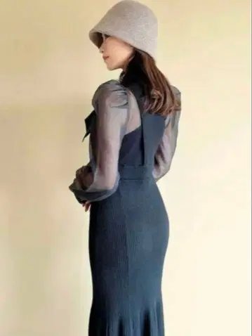 [새상품급] RESEXXY 시어 도킹 머메이드 원피스 블랙