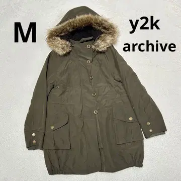 y2k 00s archive 그런지 모리걸 퍼 모즈 코트 헤이세이 갸루