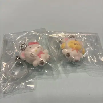 키티 폼폼푸딩 포근포근 스노우 산리오 마스코트 액세서리