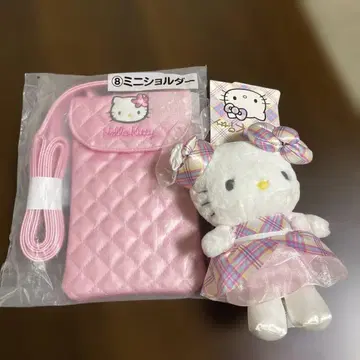 헬로키티 미니 숄더와 봉제 인형 세트