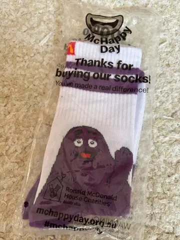 호주 한정판 맥도날드 그리머스 삭스 양말 성인용