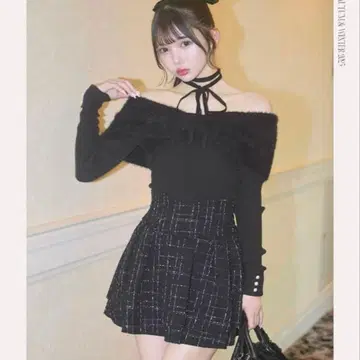 미셸 마카롱 트위드 스커트 S