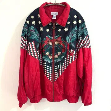 구제 의류 크리스마스 블루종 나일론 자켓 90s Vintage