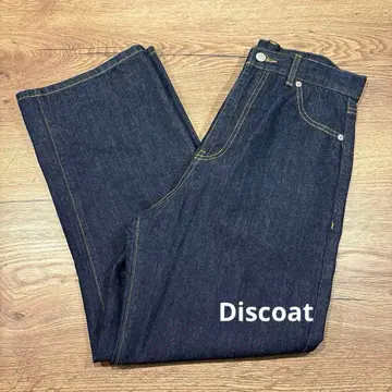 Discoat 스트레이트 데님 M 다크 블루