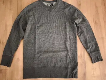 루프 휠러 LOOPWHEELER 그레이 맨투맨 L