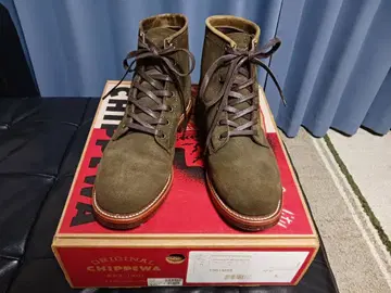 새상품급 CHIPPEWA 스웨이드 부츠 10D 28cm 올리브 치페와